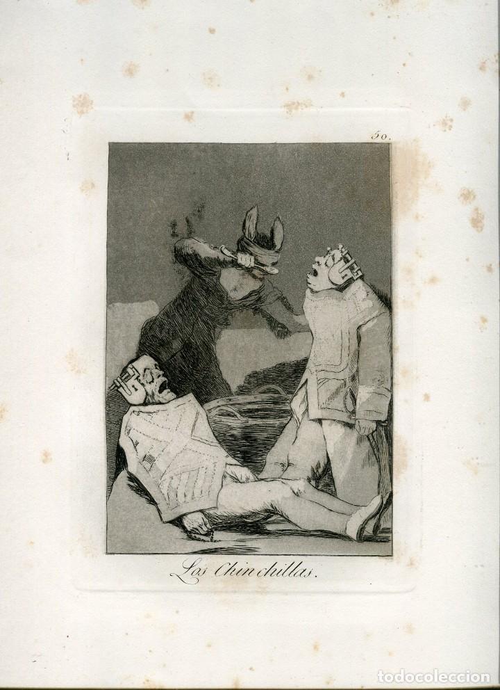 Art: Las chinchillas, grabado n&ordm; 50 original de Goya 5&ordf; edici&oacute;n (1881-1886).
