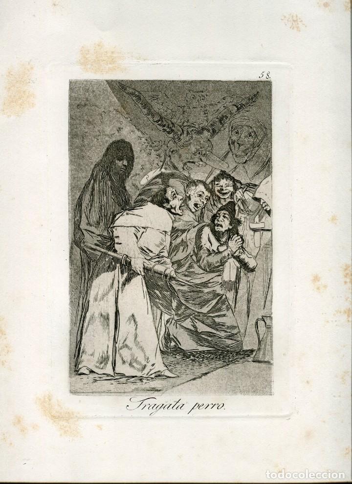 Art: Tr&aacute;gala perro, grabado n&ordm; 58 original de Goya 5&ordf; edici&oacute;n (1881-1886).