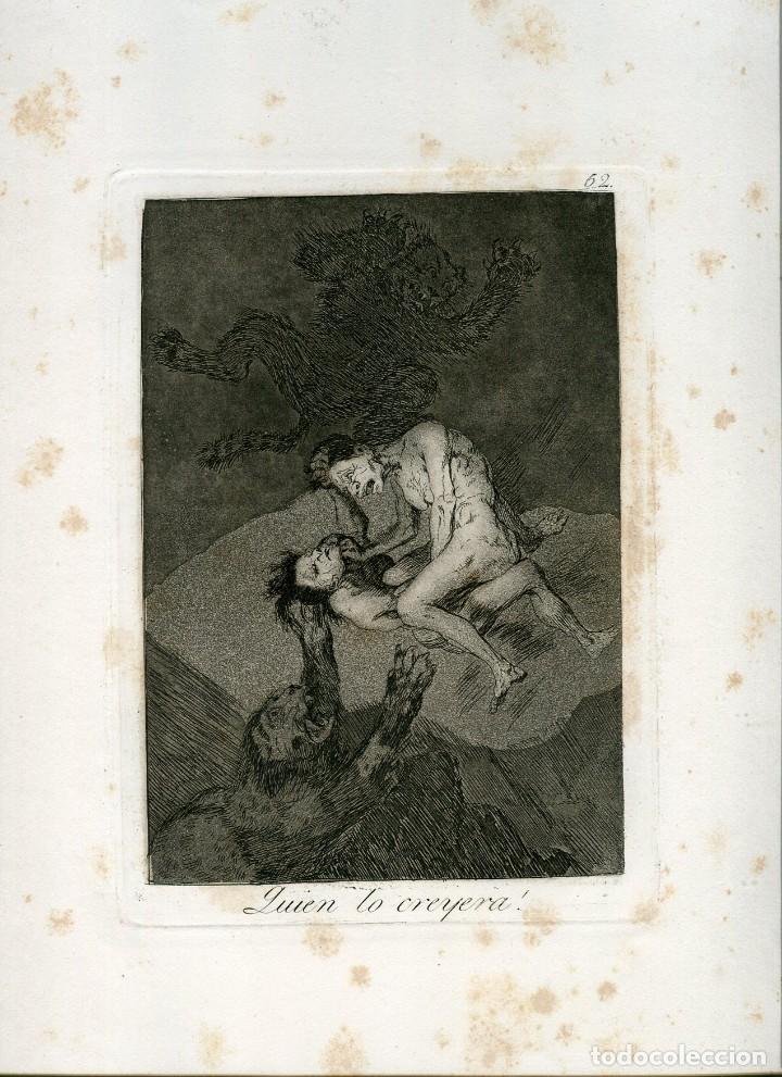 Art: Quien lo creyera, grabado n&ordm; 62 original de Goya 5&ordf; edici&oacute;n (1881-1886).