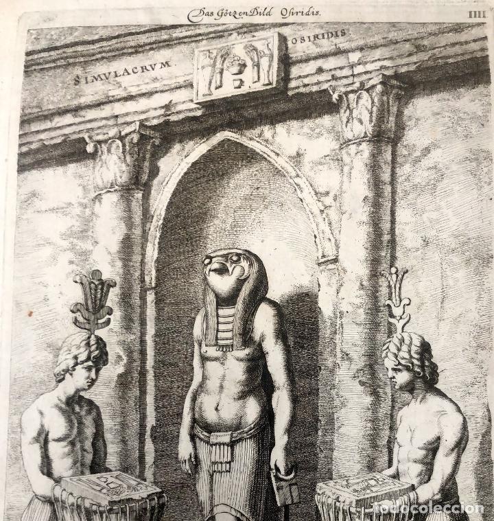 Arte: GRABADO DIOS EGIPCIO OSIRIS. SANDRART DEL. COLLIN SCULP. 1676 - Foto 3