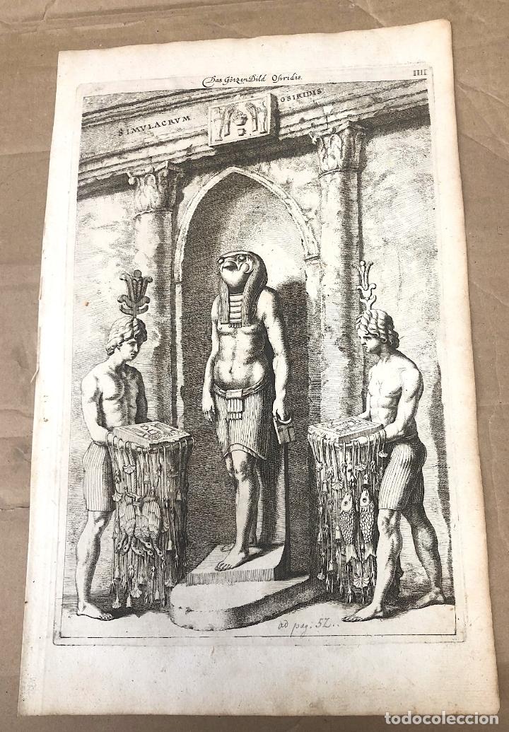 Arte: GRABADO DIOS EGIPCIO OSIRIS. SANDRART DEL. COLLIN SCULP. 1676 - Foto 1