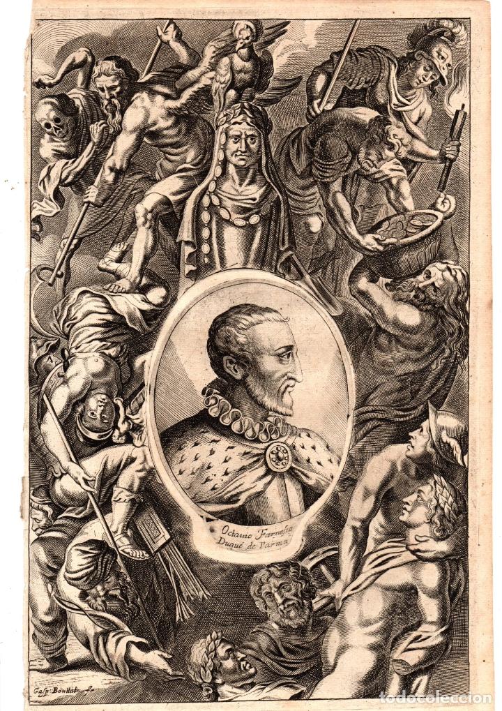 Arte: GRABADO OCTAVIO FARNESIO, DUQUE DE PARMA. C. 1700 - Foto 1