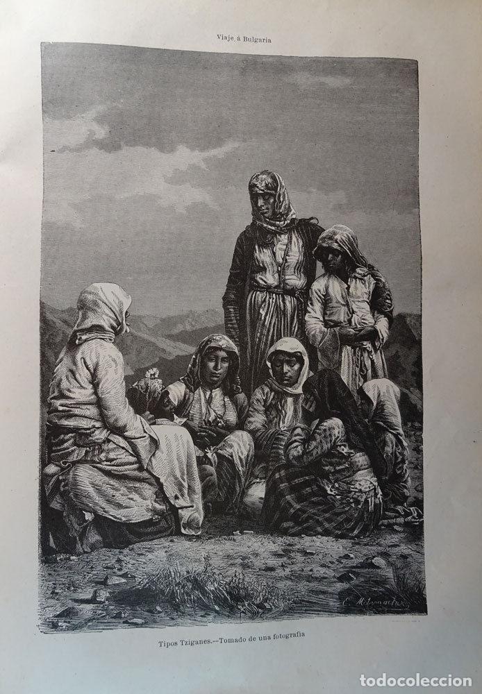 Kunst: ANTIQUE ENGRAVED BULGARIA 1876 TZIGANES TYPES 19th CENTURY PRINT 040CC