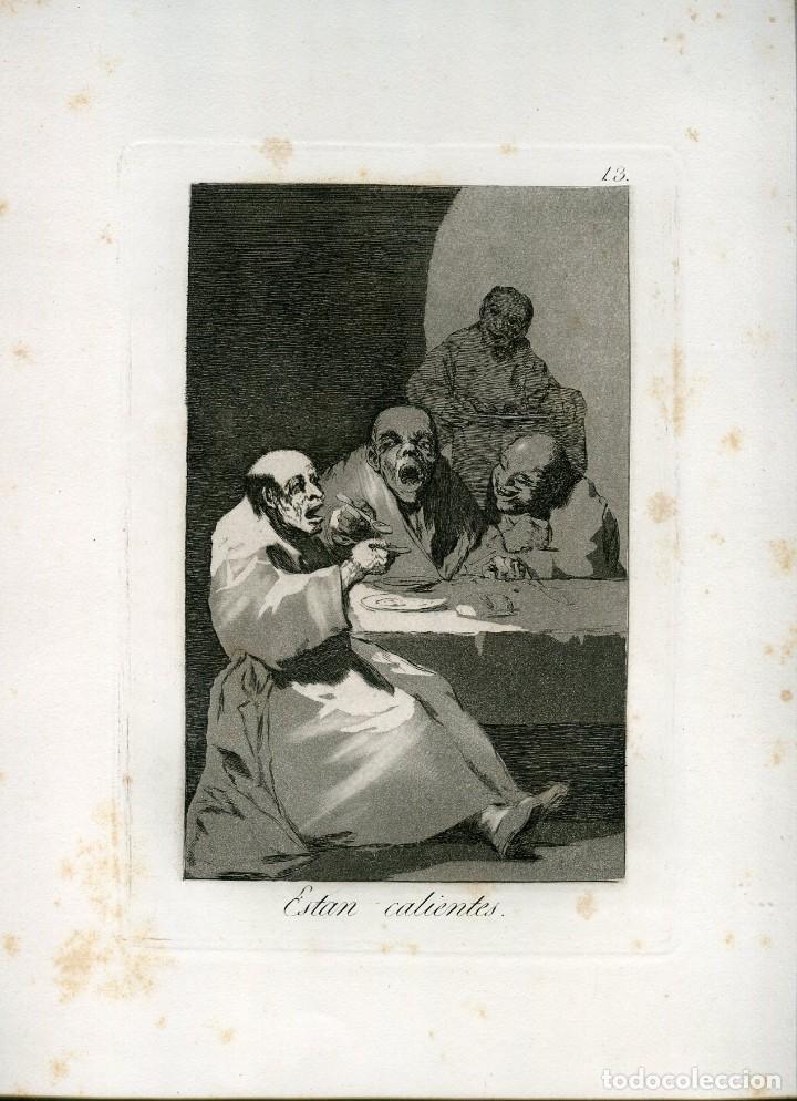Art: Estan calientes, grabado n&ordm; 13 original de Goya 5&ordf; edici&oacute;n (1881-1886).