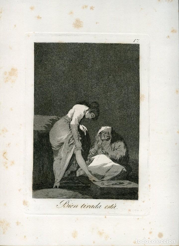 Arte: Bien tirada est&aacute;, grabado n&ordm; 17 original de Goya 5&ordf; edici&oacute;n (1881-1886).