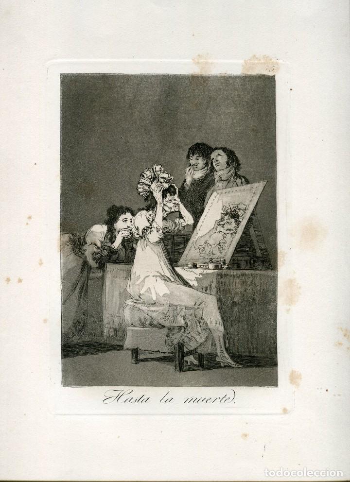 Arte: Hasta la muerte, grabado n&ordm; 55 original de Goya 5&ordf; edici&oacute;n (1881-1886).