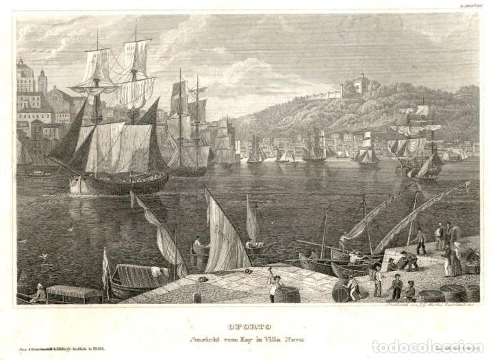 Kunst: 1850 - Original - Oporto Porto - Puerto - Portugal - Meyer&acute;s Universum - Sin montar
