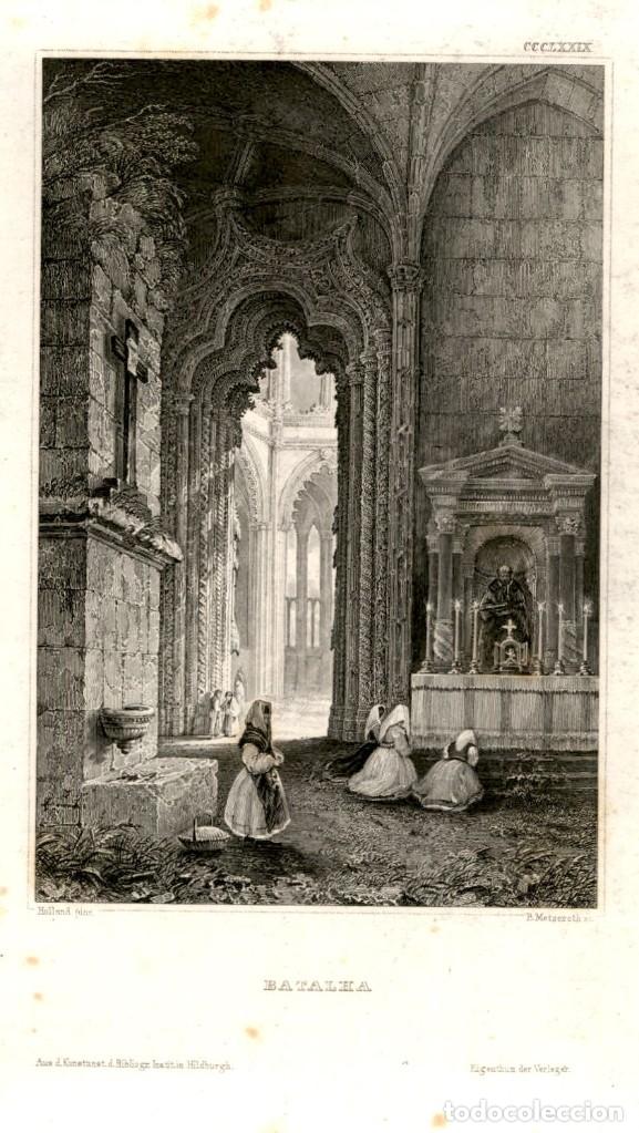Art: 1850 - Original - Catedral de San Juan - Batalha - Portugal - Meyer&acute;s Universum - Sin montar
