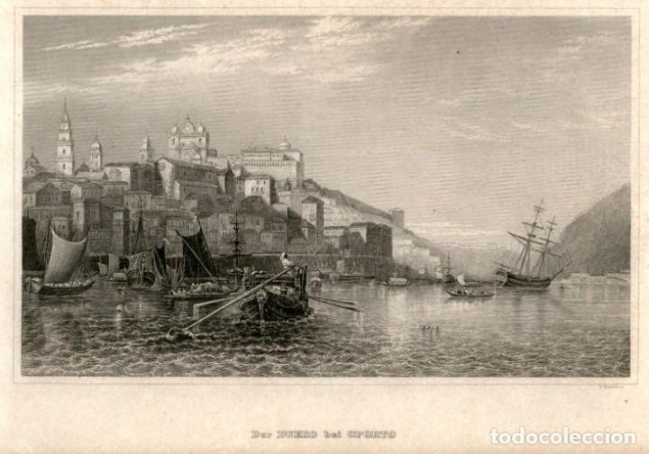 Art: 1850 - Original - Rio Duero en Oporto - Porto - Portugal - Meyer&acute;s Universum - Sin montar