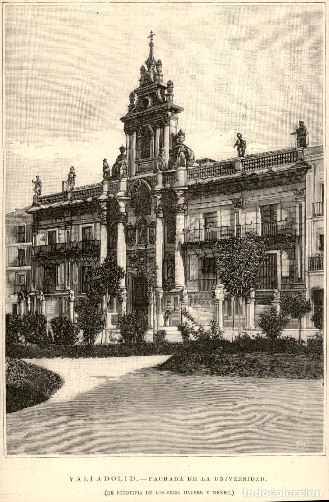 Kunst: 1896 - Valladolid - Fachada de la Universidad - Hauser y Menet - La Ilustraci&oacute;n Espa&ntilde;ola