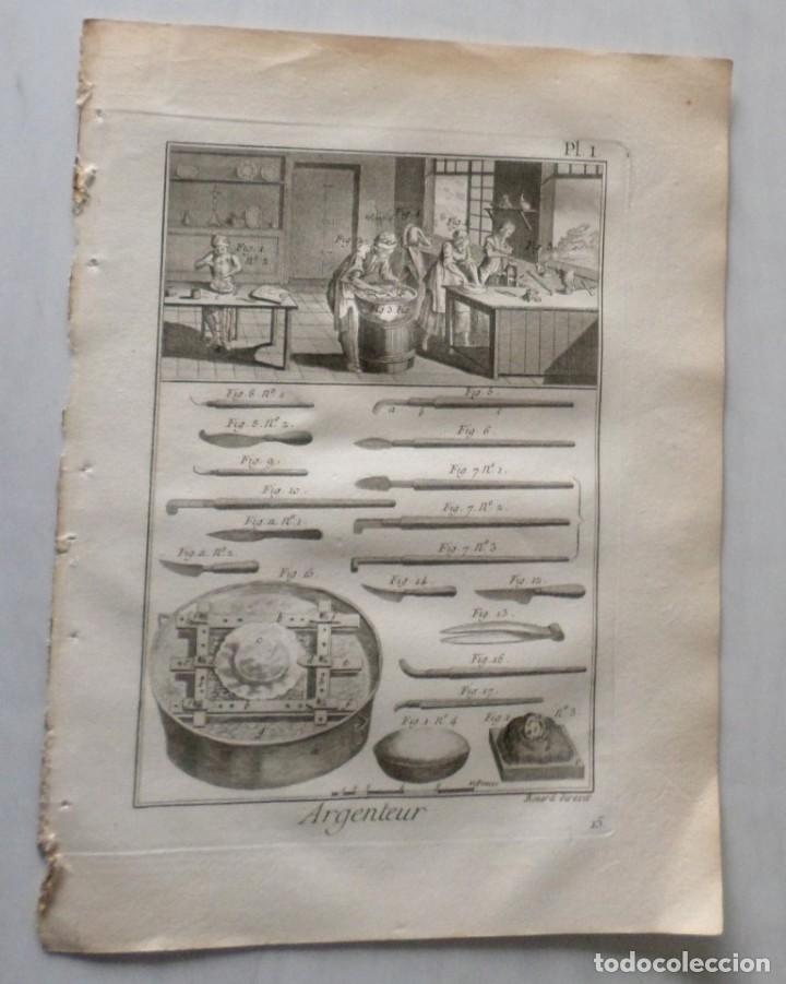 Arte: plata - Argenteur - DIDEROT A&ntilde;o de 1751. - Foto 1