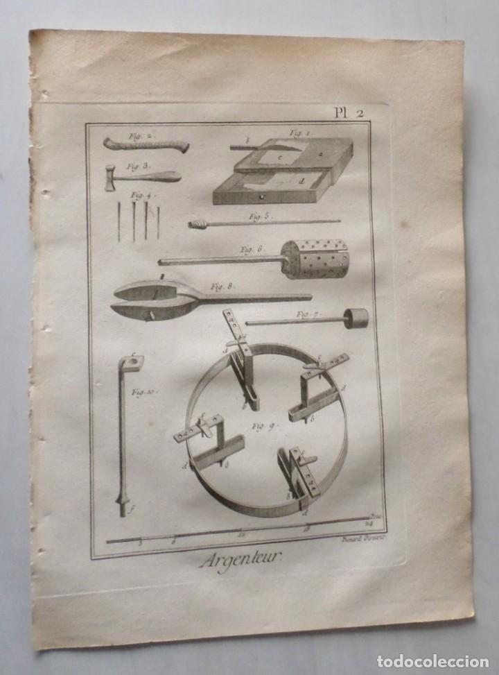 Arte: plata - Argenteur - DIDEROT A&ntilde;o de 1751. - Foto 1