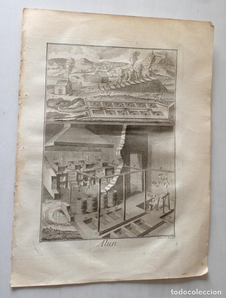 Arte: alumbre - Alun - DIDEROT A&ntilde;o de 1751 - Foto 1