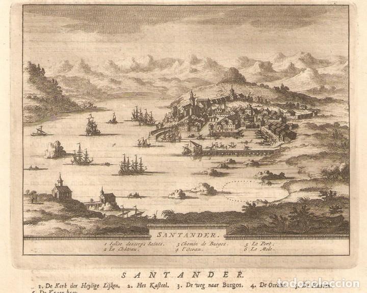 Arte: Grabado de Santander de 1707 - Foto 1