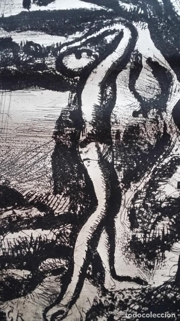 Arte: Georges ROUAULT, aguafuerte, Paysage aux palmiers -del Pere Ubu-, Vollard, París, 1932 - Foto 9 - 219330320