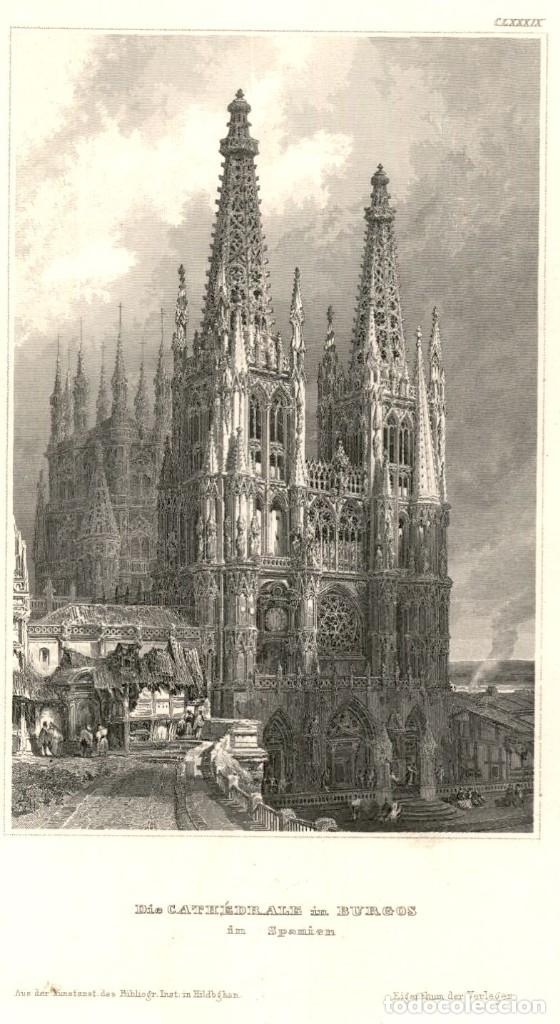 Art: 1850 - Original - BURGOS CATEDRAL - ORIGINAL - PROCEDE: MEYER&acute;S UNIVERSUM - Litografia
