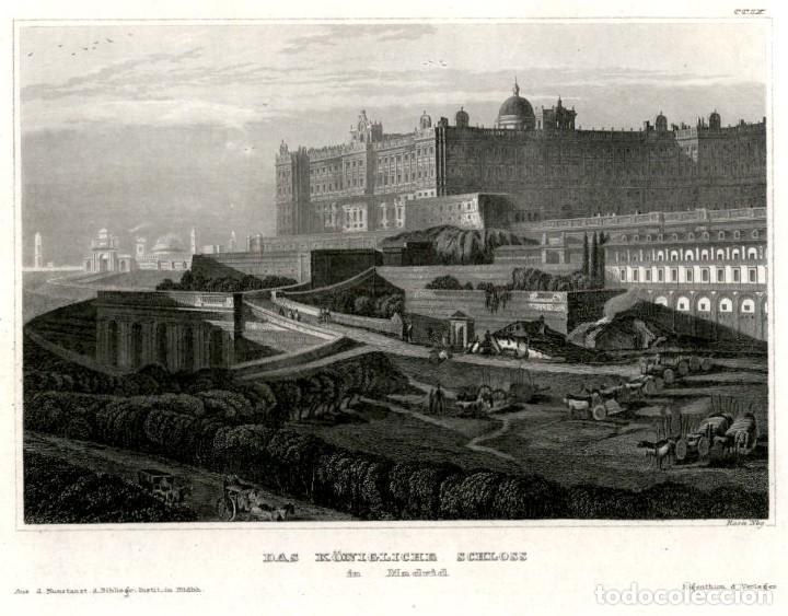 Art: 1850 - Original - Madrid - Palacio Real - Meyer&acute;s Universum - Litografia