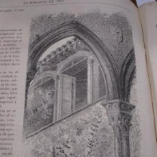 Arte: CLAUSTRO DE LA COLEGIATA DE SANTA ANA DE BARCELONA, FOTOGRABADO DE THOMAS, LA HORMIGA DE ORO, 1886. Lote 220544335