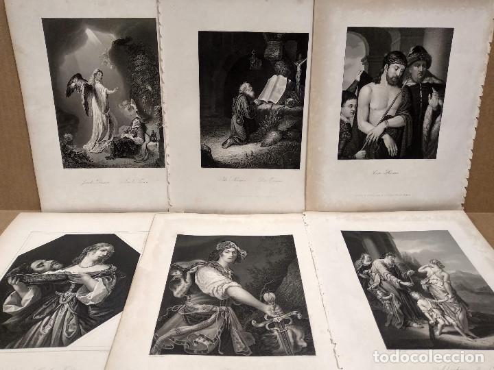 Arte: Lote 6 grabados religiosos, Dresden Gallery 1850