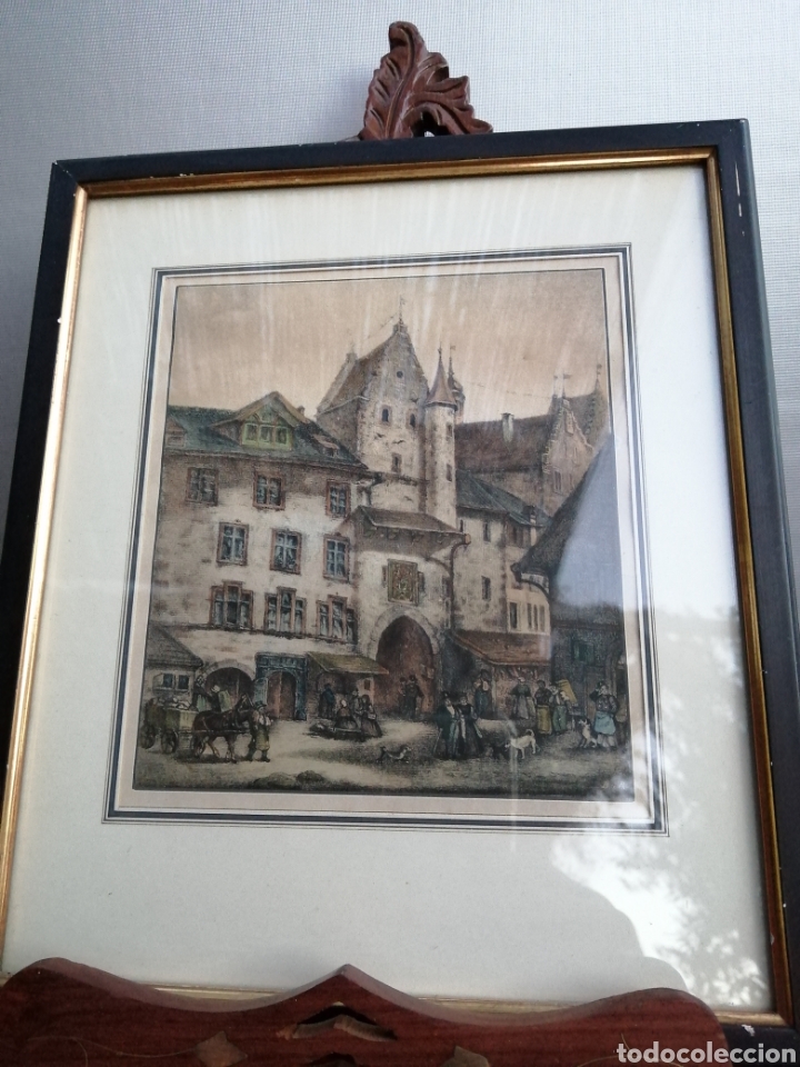 Arte: Gravado aguafuerte. Mercado medieval - Foto 2