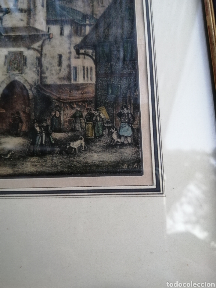 Arte: Gravado aguafuerte. Mercado medieval - Foto 3