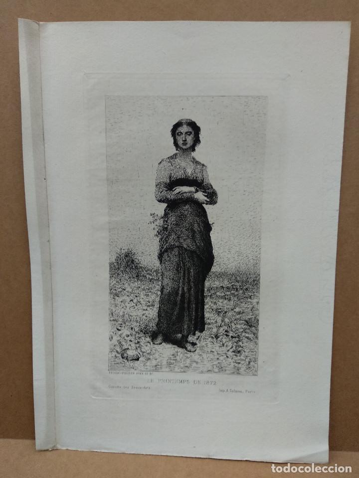 Arte: Le primtemps de 1872 de Feyen Perrin, eau forte Gazette des Beaux-arts 1872