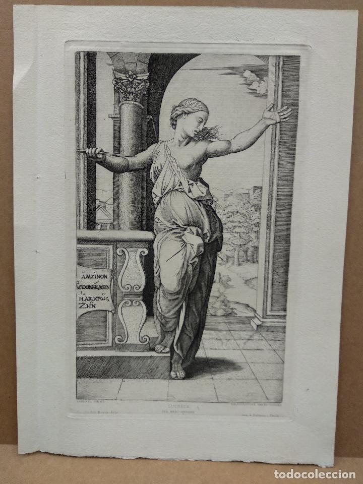 Arte: Lucrece de Raphael, eau forte Gazette des Beaux-arts 1874