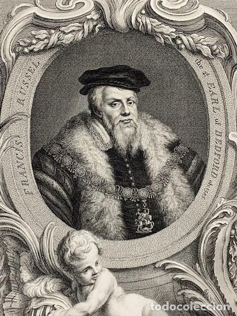 Arte: JACOBUS HOUBRAKEN, GRABADO FRANCIS RUSSEL - Foto 2
