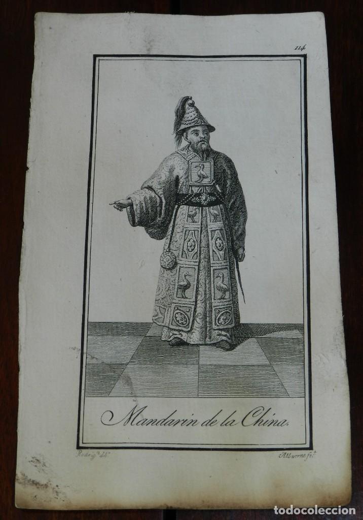 Kunst: ANTIGUO GRABADO ETNOGRAFICO DE MANDARIN DE LA CHINA. GRABADO POR MANUEL ALBUERNE. DIBUJADO POR RODRI