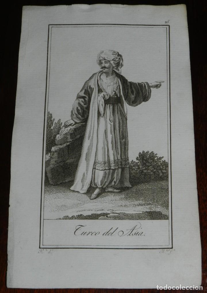 Kunst: ANTIGUO GRABADO ETNOGRAFICO DE TURCO DE ASIA, GRABADO POR A. VAZQUEZ. DIBUJADO POR RODRIGUEZ, MIDE 1