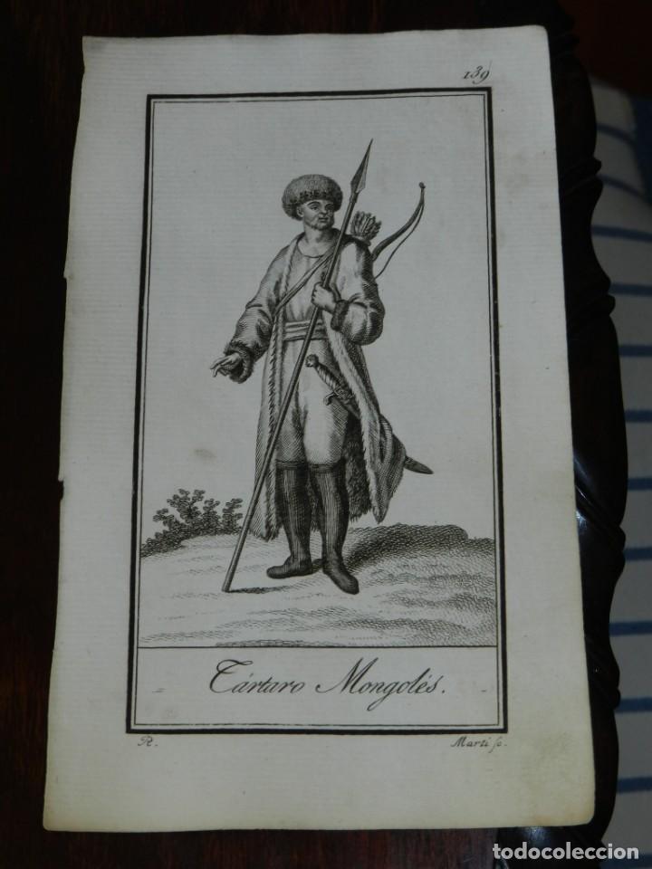 Kunst: ANTIGUO GRABADO ETNOGRAFICO DE TARTARO MONGOLES. GRABADO POR MARTI, DIBUJADO POR R., MIDE 17 X 10,5