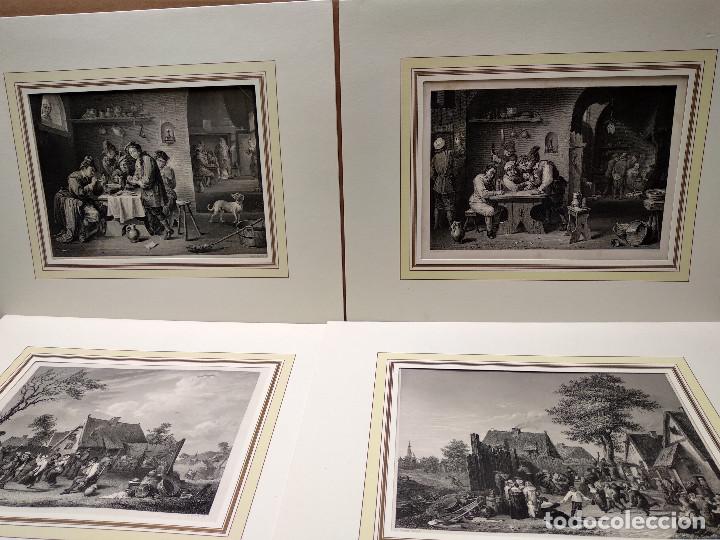 Arte: Lote 4 grabados de escenas costumbristas, Dresden Gallery 1850