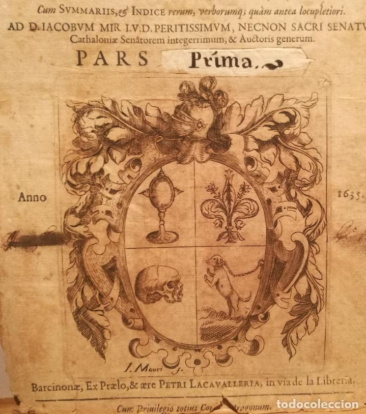Arte: ESCUDO HERALDICO CON CALAVERA. 1635. - Foto 1