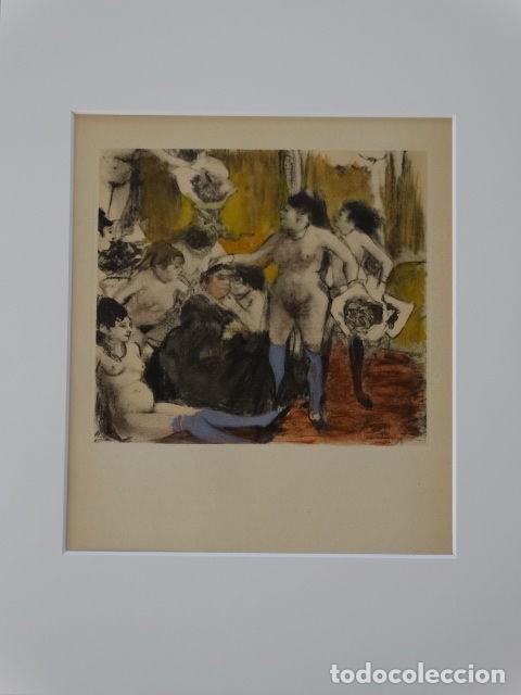 Arte: GRABADO A COLOR EDGAR DEGAS LAS PROSTITUTAS - Foto 4