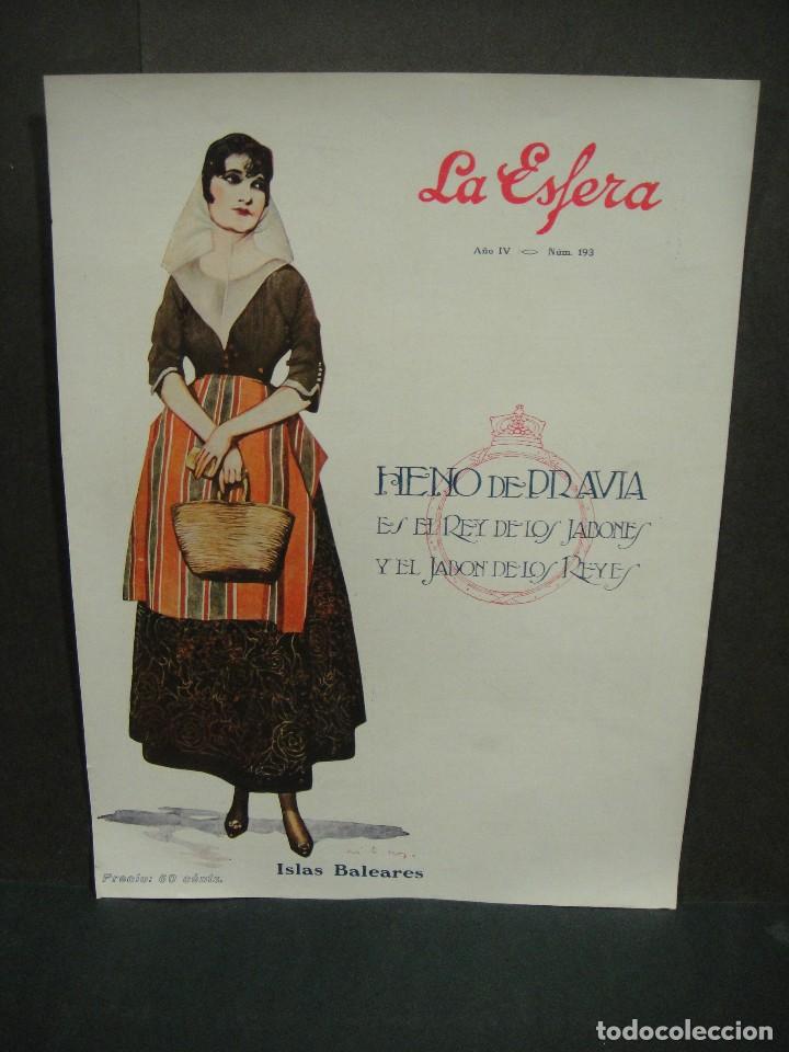 Arte: 13 laminas de portadas de la revista esfera - publicidad heno de pravia