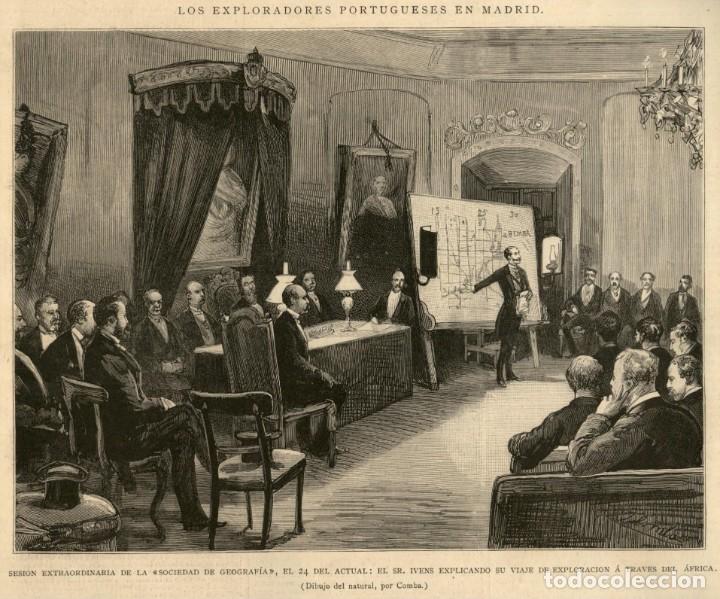 Art: 1885 - Original - Sociedad geografica - Exploradores portugueses a Africa - La Ilustraci&oacute;n Espa&ntilde;ola
