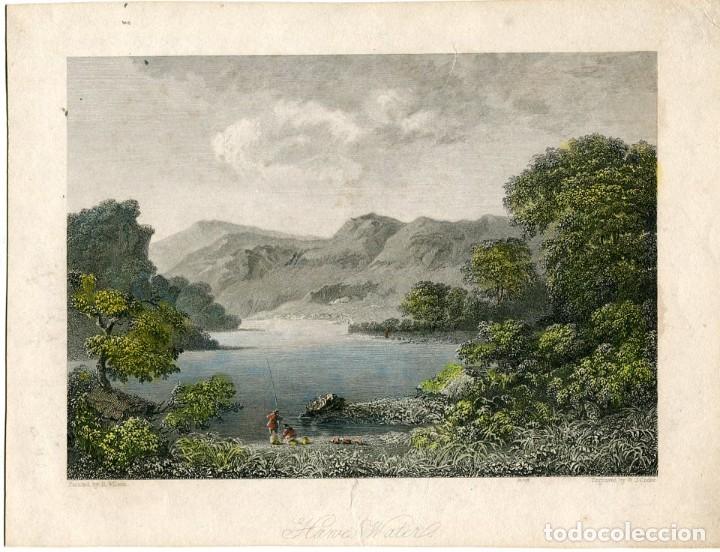 Art: Haweswater, Lake District - Grabado original coloreado seg&uacute;n R. Wilson
