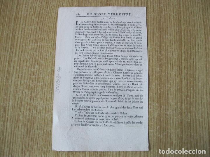 Arte: Barco de vela y sus partes, 1683. Mallet - Foto 3