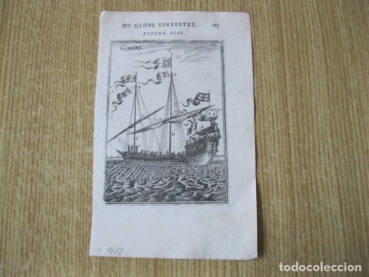 Arte: Barco de vela, tipo galera 1683. Mallet - Foto 2