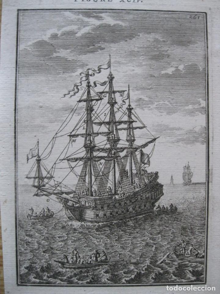 Arte: Barcos de velas y embarcaciones a remos, 1683. Mallet - Foto 1