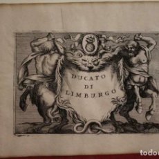 Arte: GRABADO ANTIGUO SIGLO XVIII DUCADO DE LIMBURGO BELGICA 1706 CORONELLI