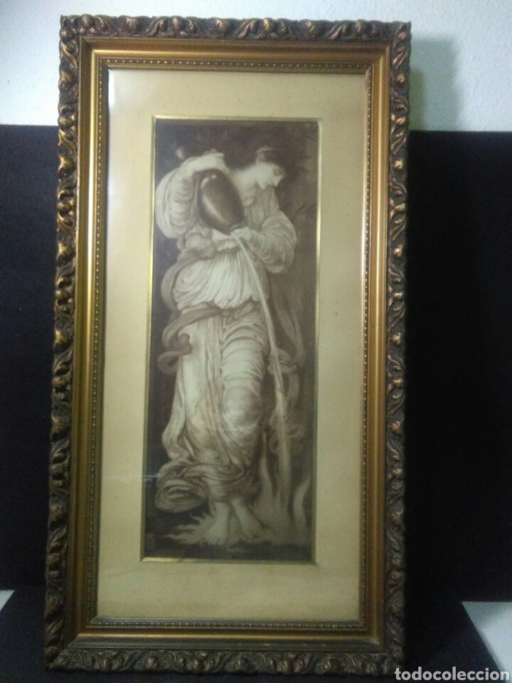 Arte: Antiguo cuadro siglo XIX neoclasico,grabado o similar ,fechado 1874 mide 71cm - Foto 5 - 227459240
