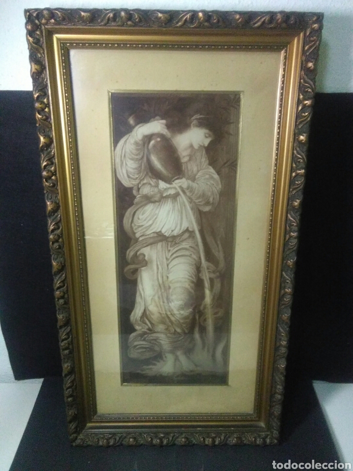 Arte: Antiguo cuadro siglo XIX neoclasico,grabado o similar ,fechado 1874 mide 71cm - Foto 6 - 227459240
