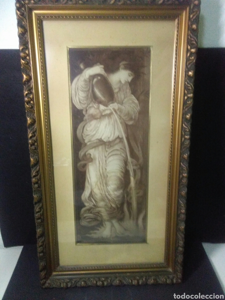 Arte: Antiguo cuadro siglo XIX neoclasico,grabado o similar ,fechado 1874 mide 71cm - Foto 7 - 227459240