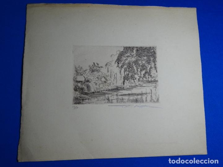 Arte: GRABADO ILEGIBLE A LA PUNTA SECA. - Foto 1