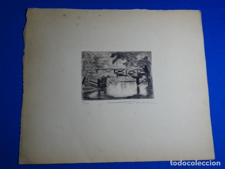 Arte: GRABADO ILEGIBLE A LA PUNTA SECA. - Foto 1