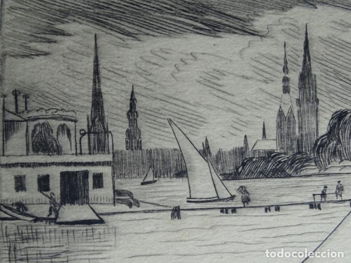 Arte: GRABADO ILEGIBLE A LA PUNTA SECA. - Foto 3