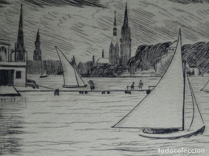 Arte: GRABADO ILEGIBLE A LA PUNTA SECA. - Foto 4