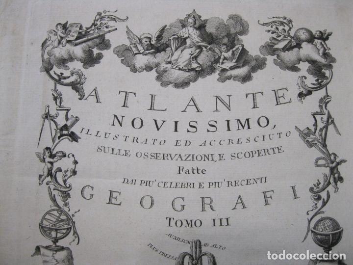 Arte: Frontispicio del Atlante Novissimo, 1784. Zatta - Foto 4