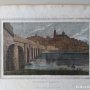 1817 GRABADO DE SALAMANCA ORIGINAL COLOREADO - THE BRIDGE AT SALAMANCA - 26,5X21 - THOMAS KELLY